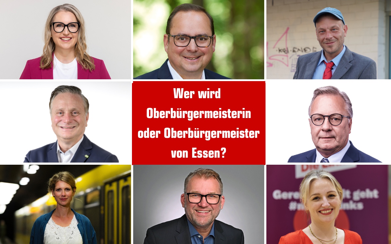 OB-Wahl in Essen am 14.9.2025 – Wo stehen die Kandidat:innen?