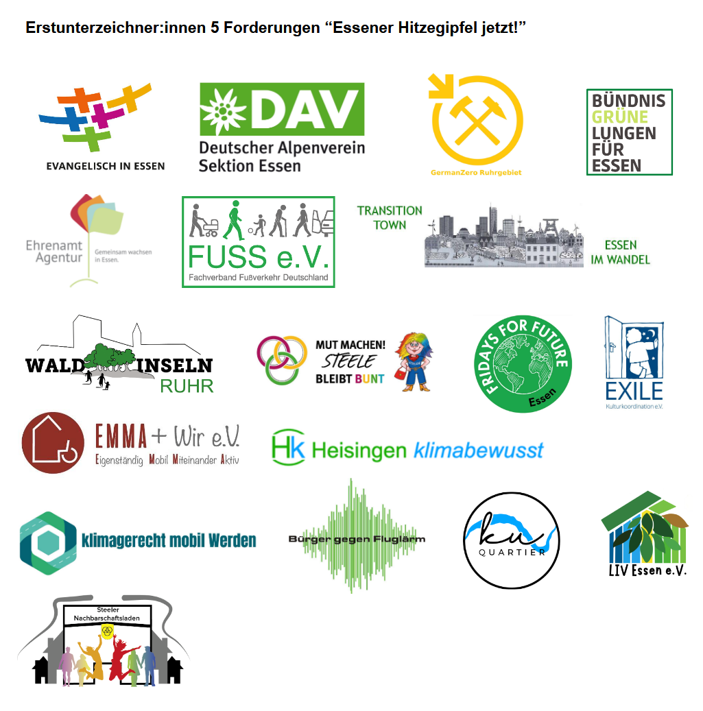 5 Essener Forderungen – „Hitzegipfel jetzt!“